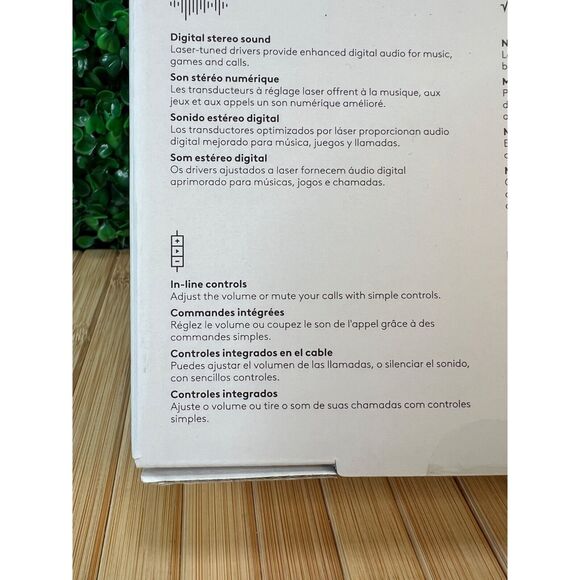 NIB Logitech H390 USB Headset ClearChat with Noise Cancelling Mic New - Picture 10 of 12